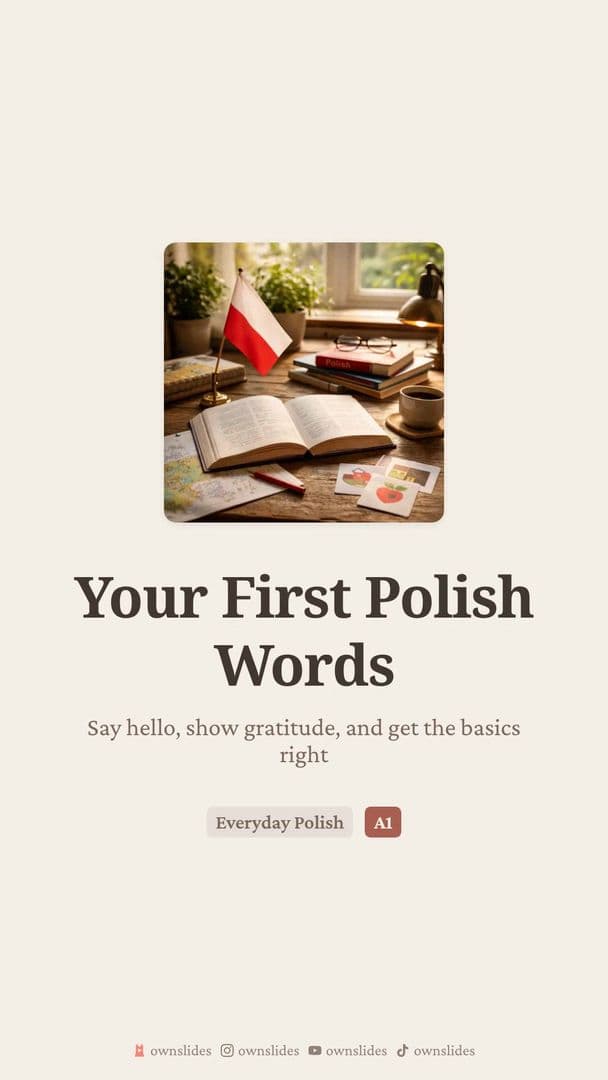🇵🇱 Polish Basics: 8 Polite Words for Everyday Conversations